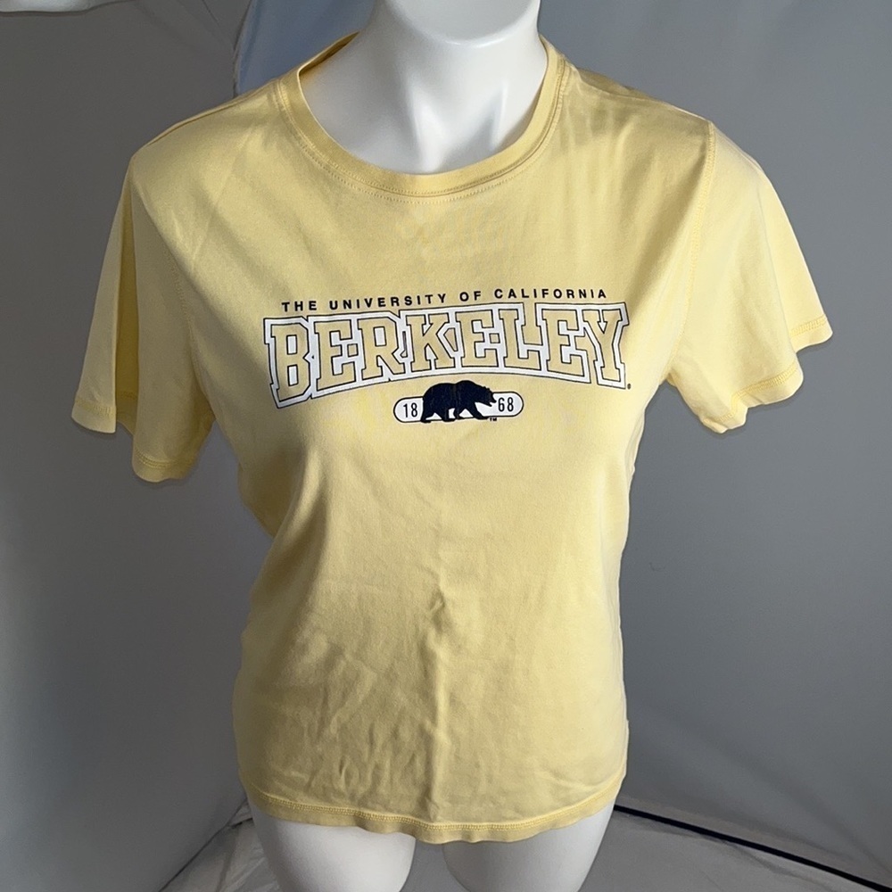 Gear University of California Berkeley light yellow short sleeve t-shirt